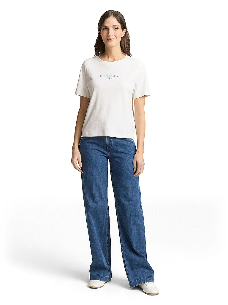 Tom Tailor Damen T-Shirt Weiss Gr. L 5